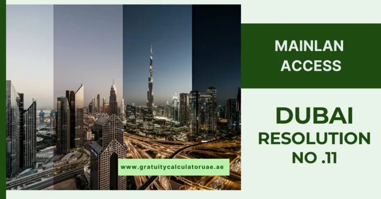 mainland access dubai resolution no 11